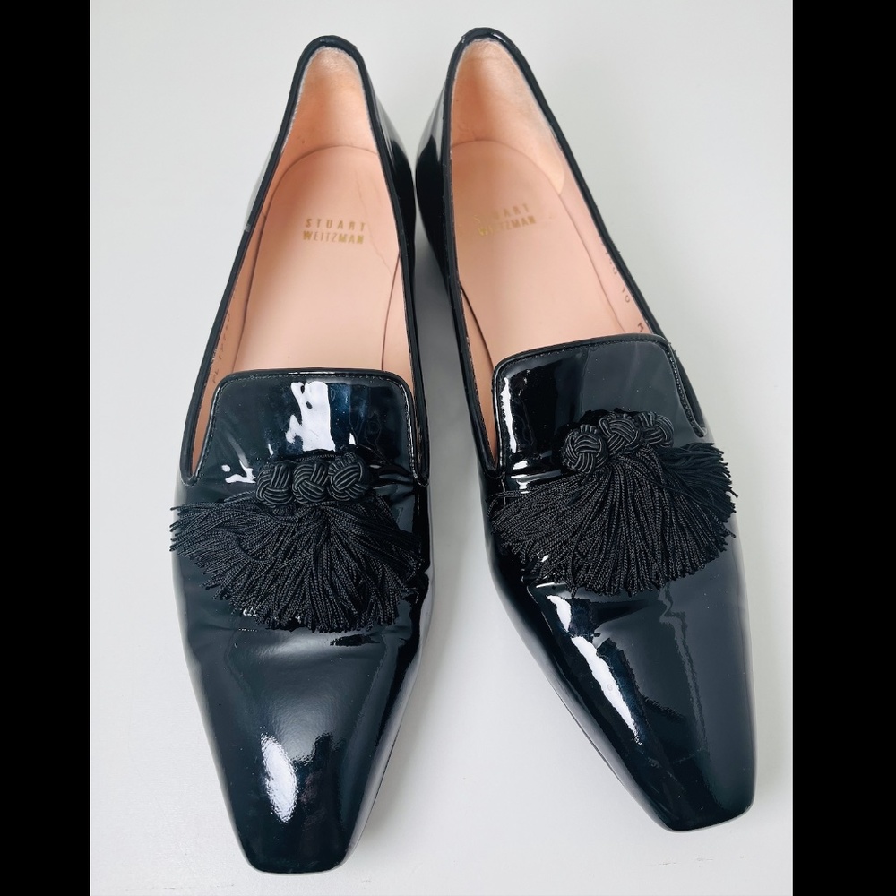 Stuart Weitzman black leather flats